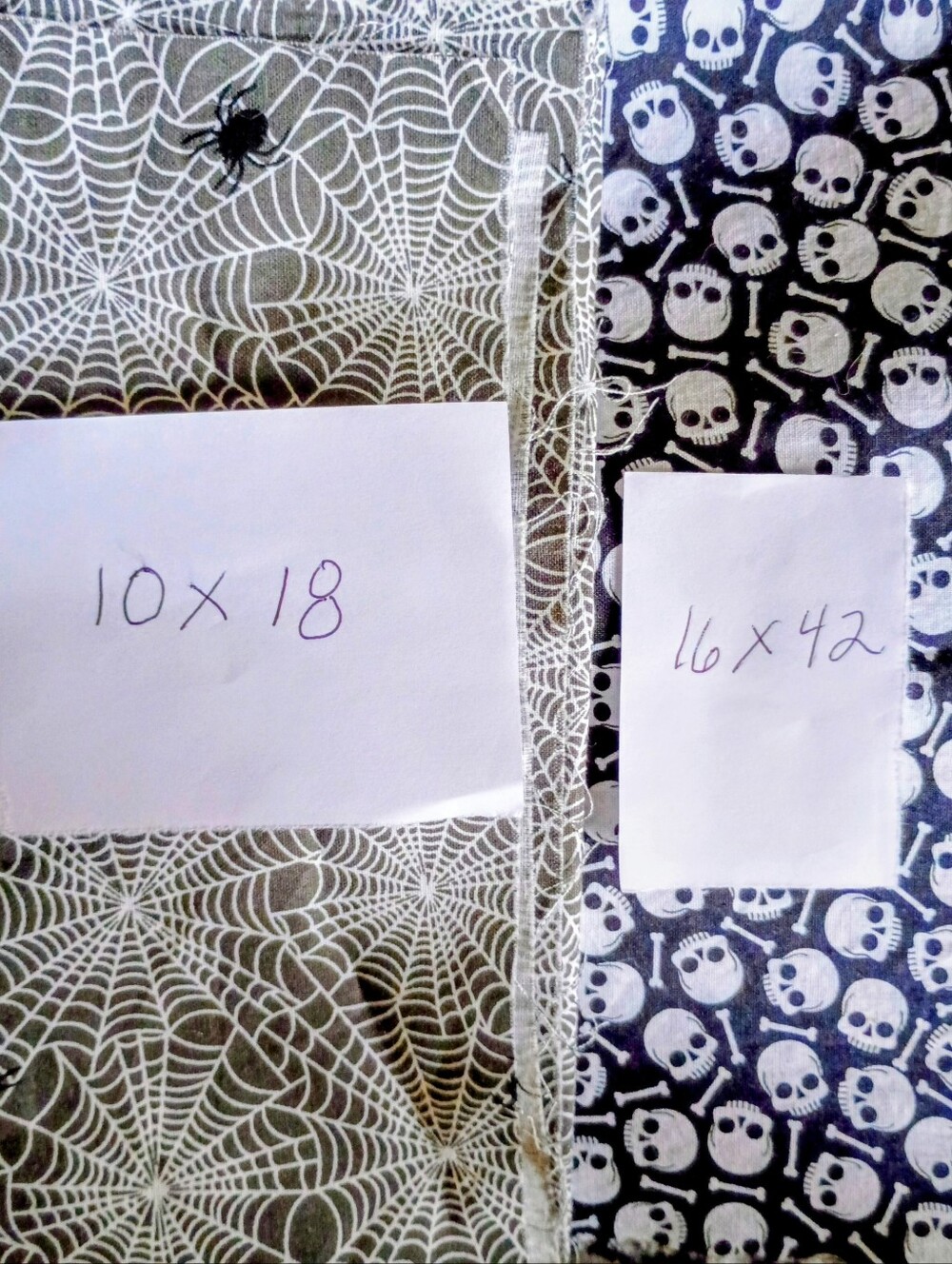 Halloween Fabric Spider And Skull
